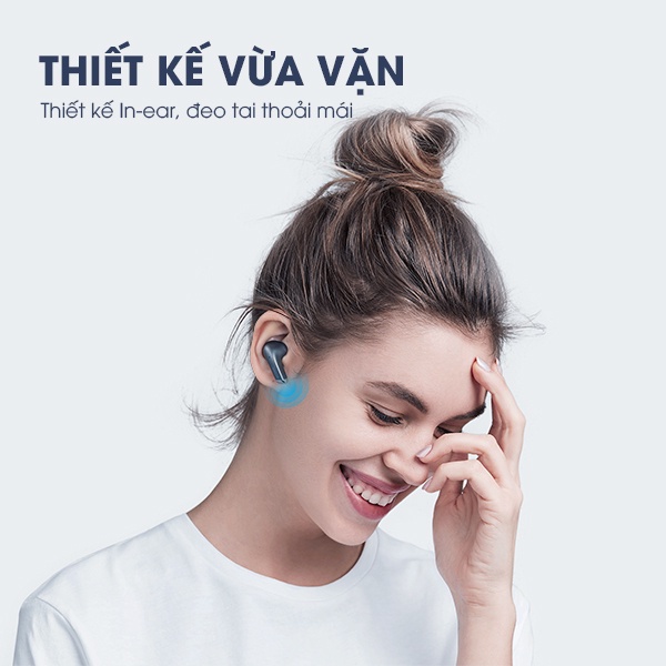 Tai Nghe Bluetooth ACOME Airdots T8 Thiết Kế In-Ear Chất Âm Rõ Nét Cảm Ứng Thông Minh - Hàng Chính Hãng