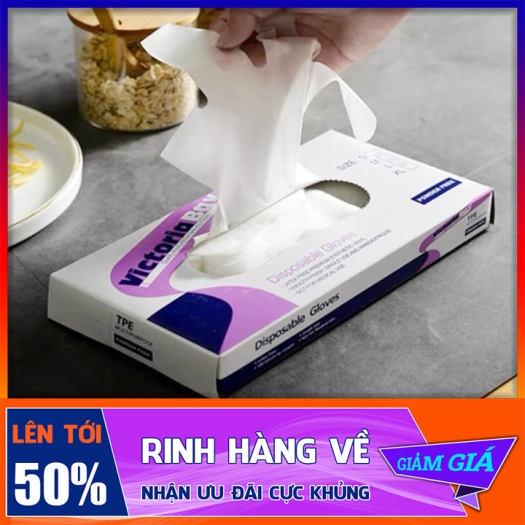 Hộp 100 đôi gang tay nhà bếp siêu dai, dùng 1 lânf