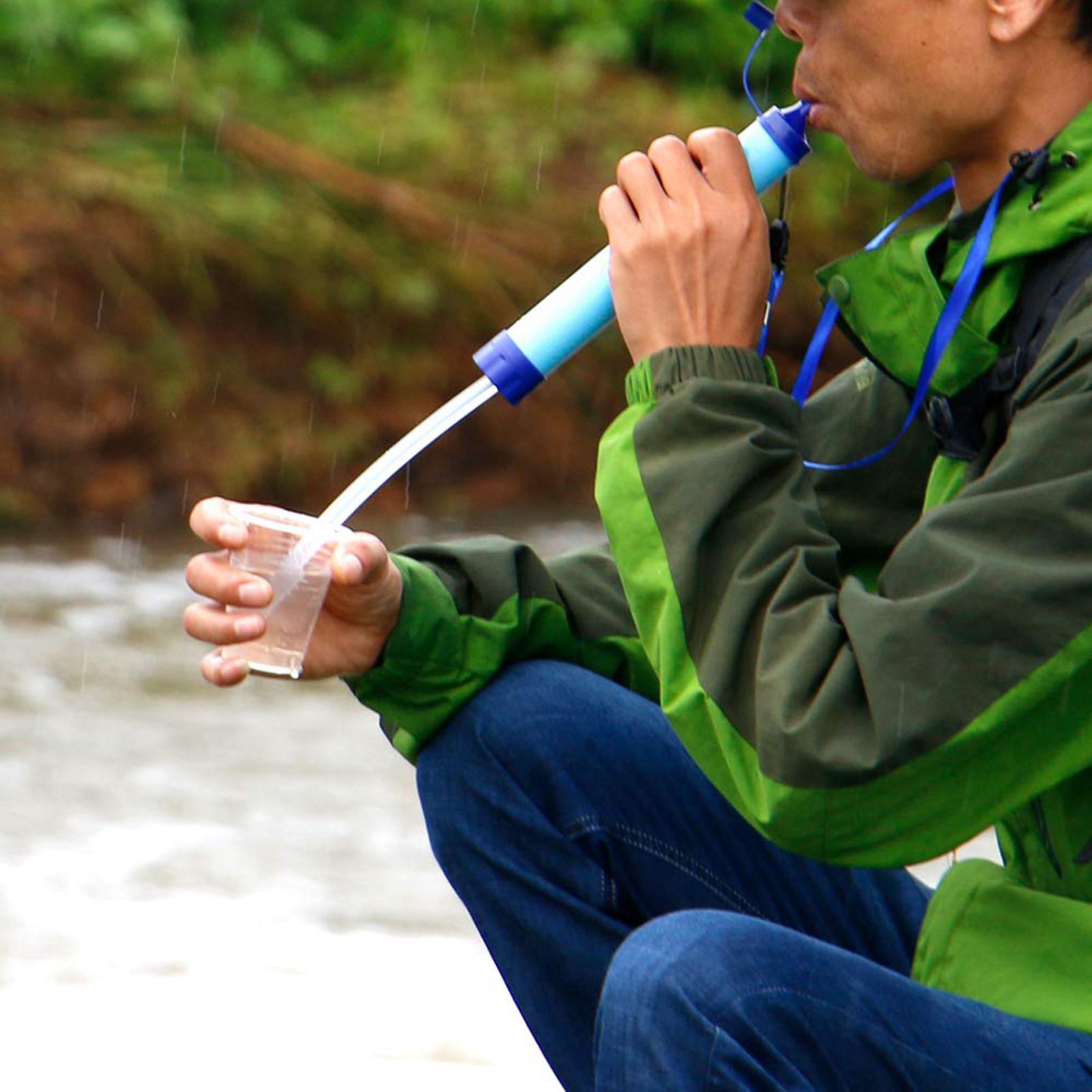 Portable Purifier Water Filter Straw Camping Travel Emergency Survival Tool