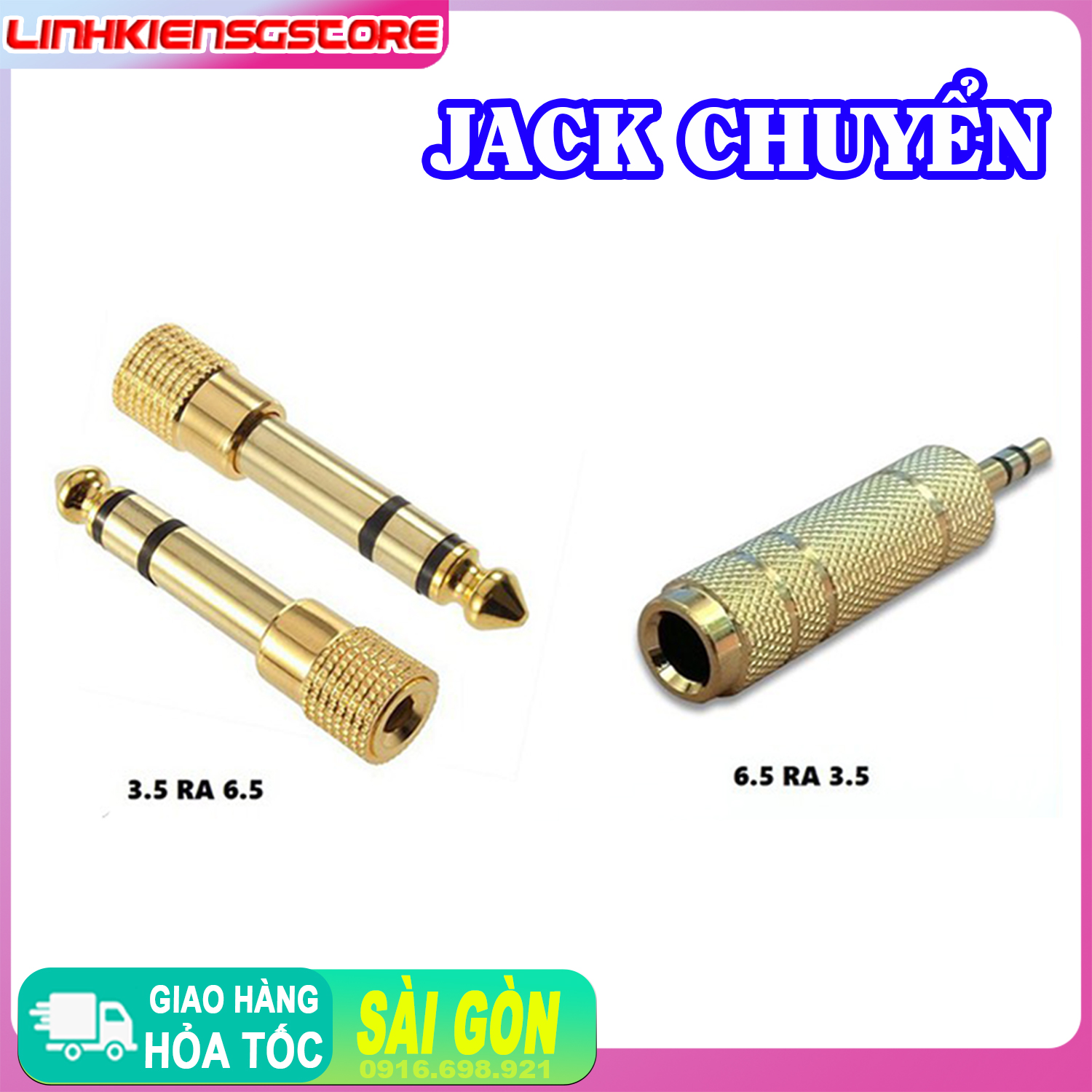 Jack chuyển 3.5 sang 6.5 và 6.5 sang 3.5mm