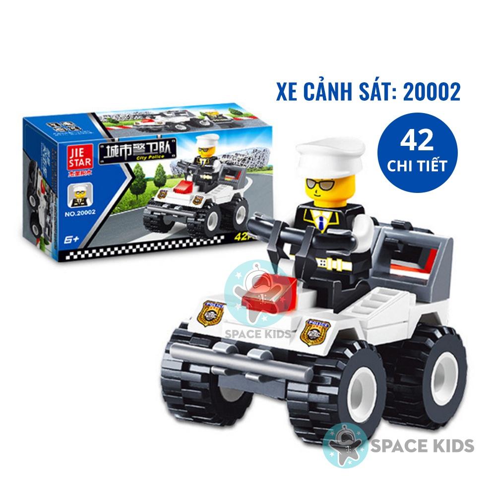 Đồ chơi xếp hình Lego city minifigures cho bé chủ đề Cảnh sát từ 24 đến 42 chi tiết chất liệu nhựa ABS