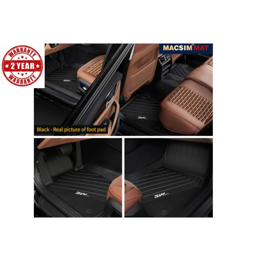 Thảm lót sàn BMW 3 series 2012-2019 nhãn hiệu Macsim 3W - chất liệu nhựa TPE đúc khuôn cao cấp - màu đen