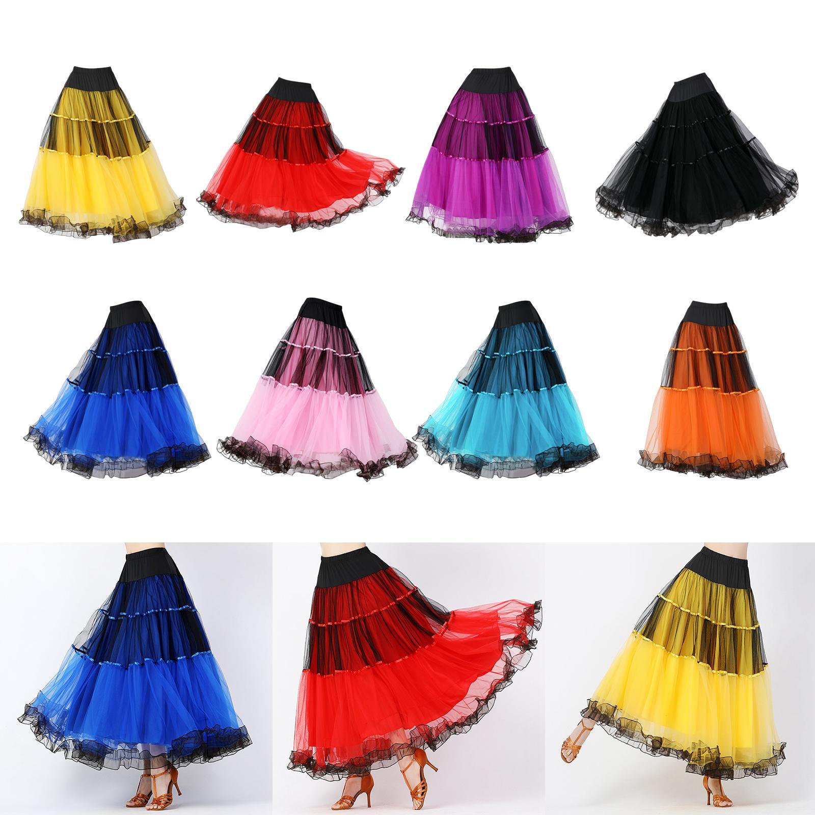 Classical Ballroom Dance Skirt Clothing Spanish Skirts Dancewear