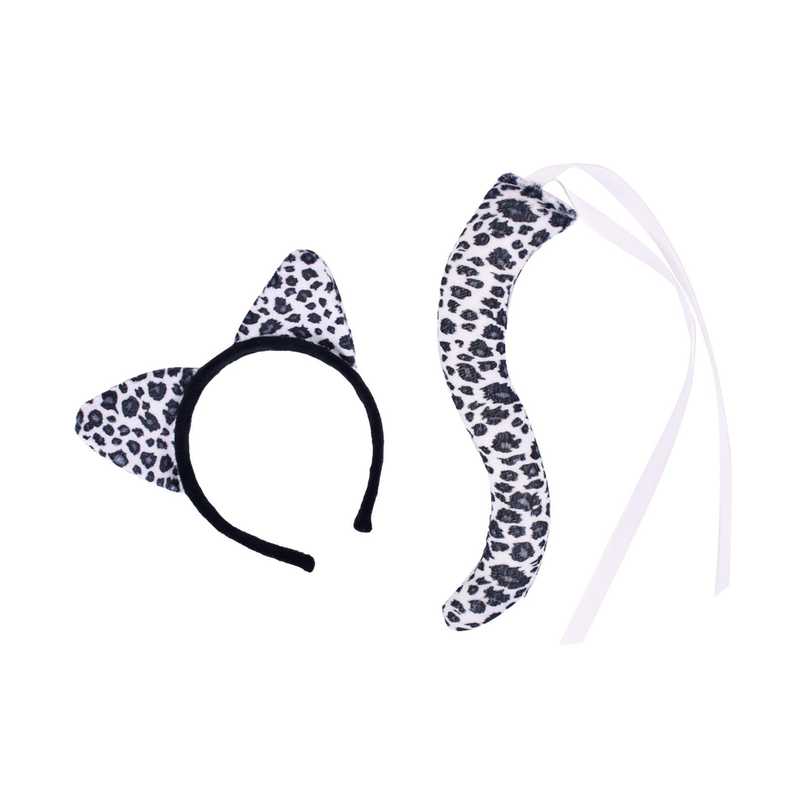Black Leopard Ears and Long Tail Cosplay for Performance Prom Birthday Gifts