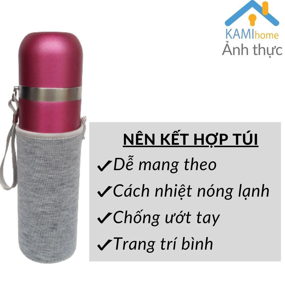 Bình giữ nhiệt 500ml hình in 1 màu Model22001 ly cốc cách nhiệt