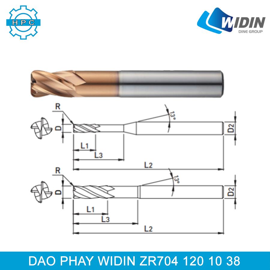 Dao phay Widin ZR704 120 10 38