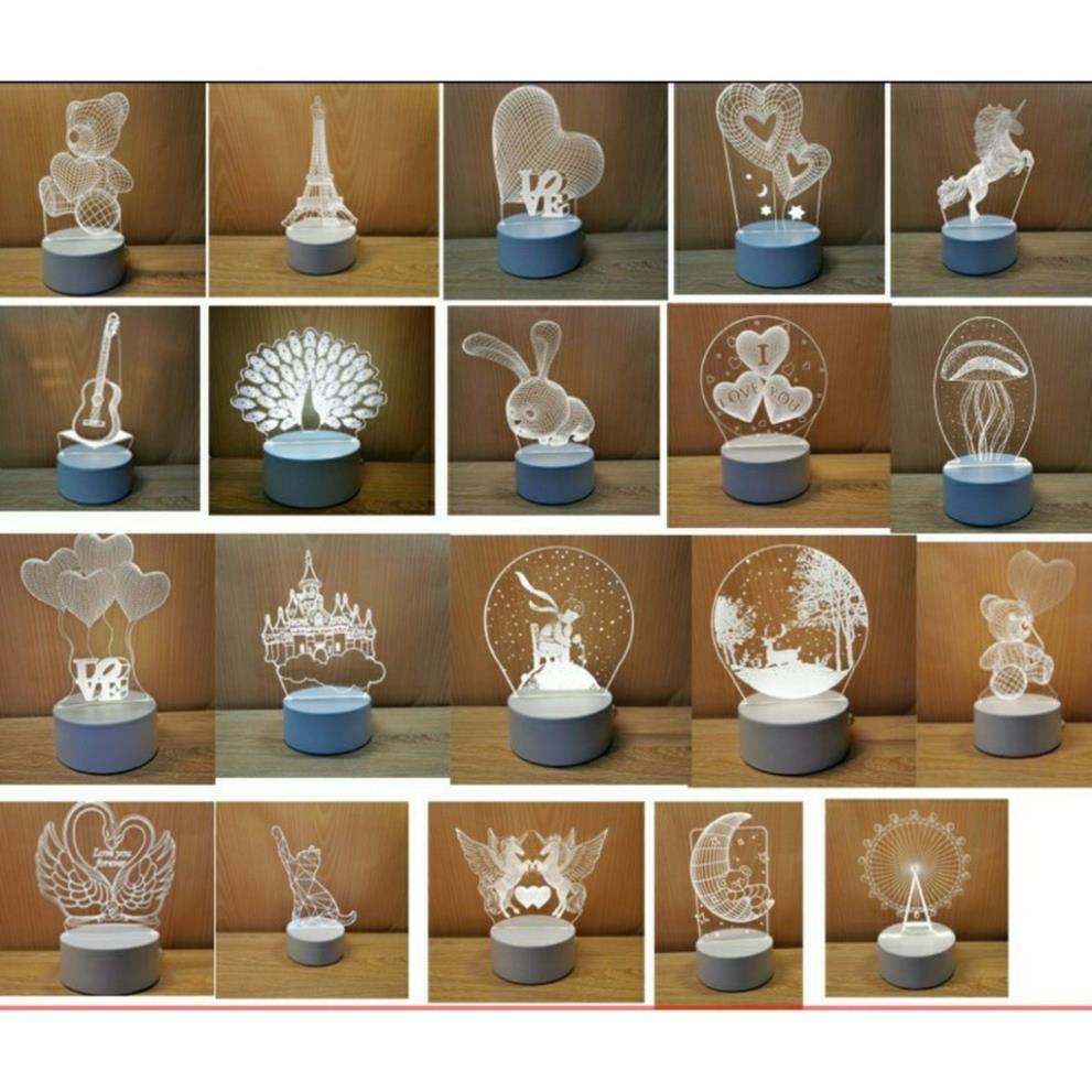 đèn ngủ led 3d - trang trí bàn - quà tặng độc đáo
