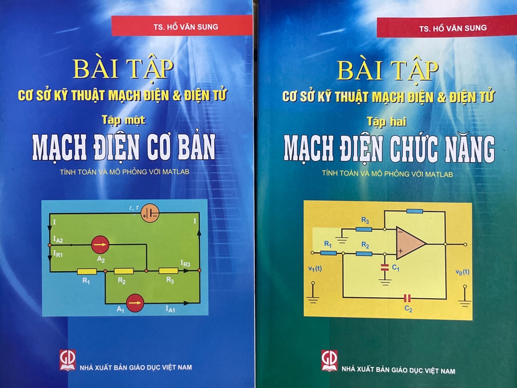 Combo 2 cuốn Bài Tập Cơ Sở Kỹ Thuật Mạch điện và điện tử tập 1 + tập 2