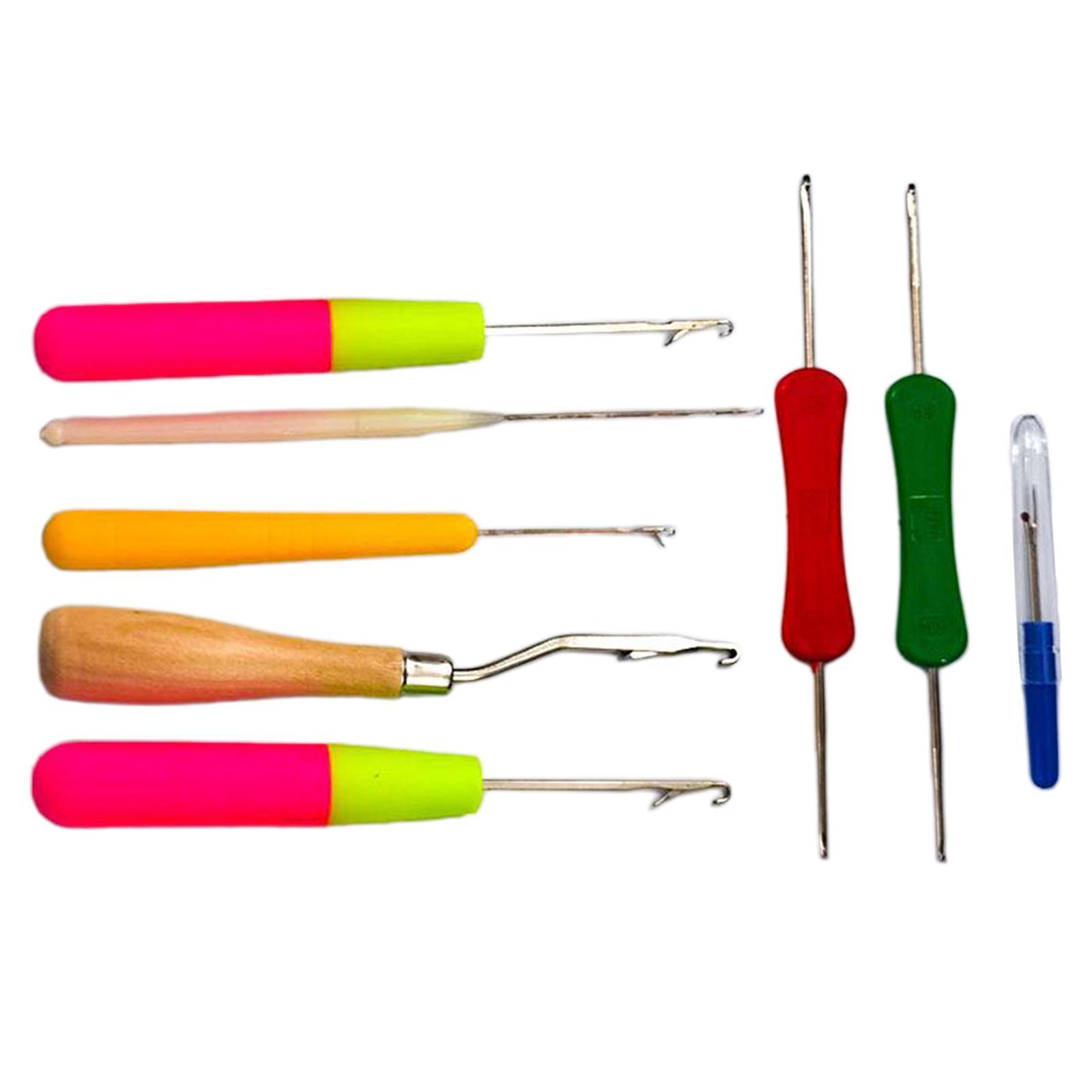9Pcs/Set Latch Crochet Hair  Hooks Dreadlock for Carpet Making Crafts