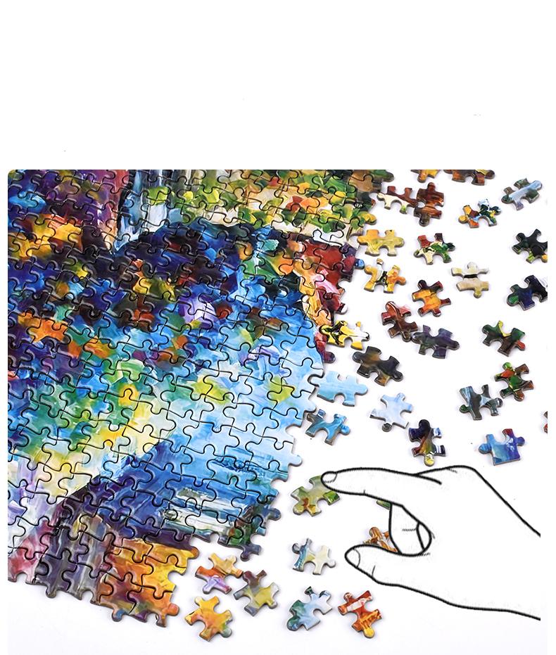 Bộ Tranh Ghép Xếp Hình 1000 Pcs Jigsaw Puzzle Mèo Đen Bản Đẹp Cao Cấp