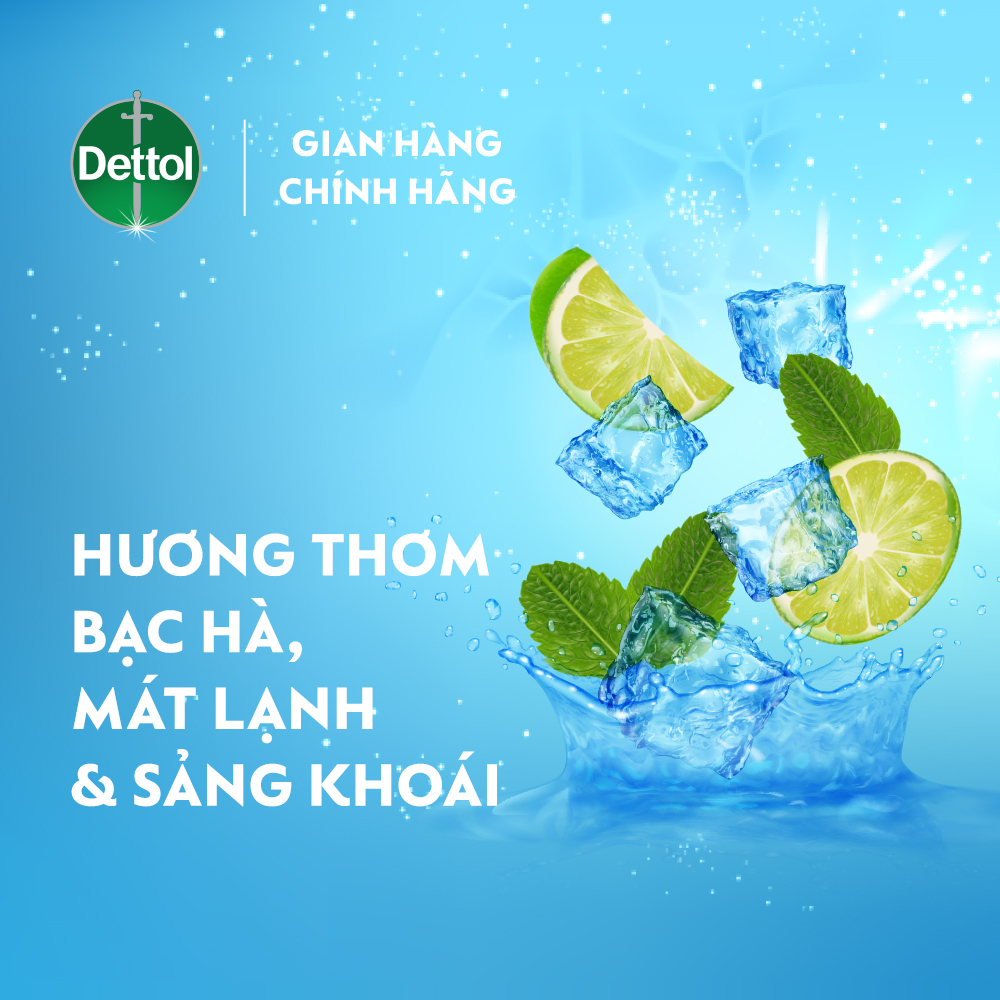 Combo 2 chai sữa tắm Dettol mát lạnh tức thì - Chai 950g