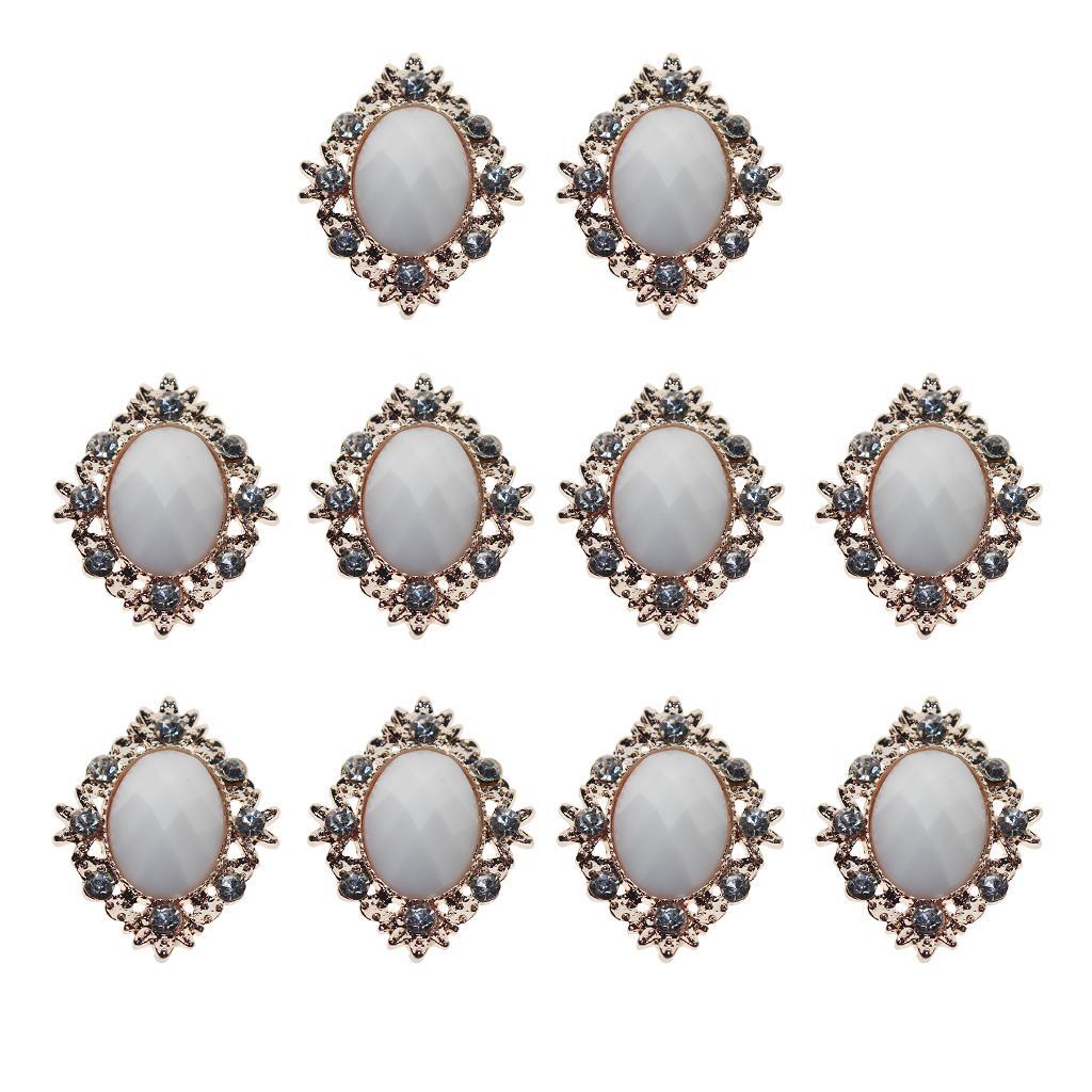 20pcs Rhinestone Flat Beads Button Scrapbook