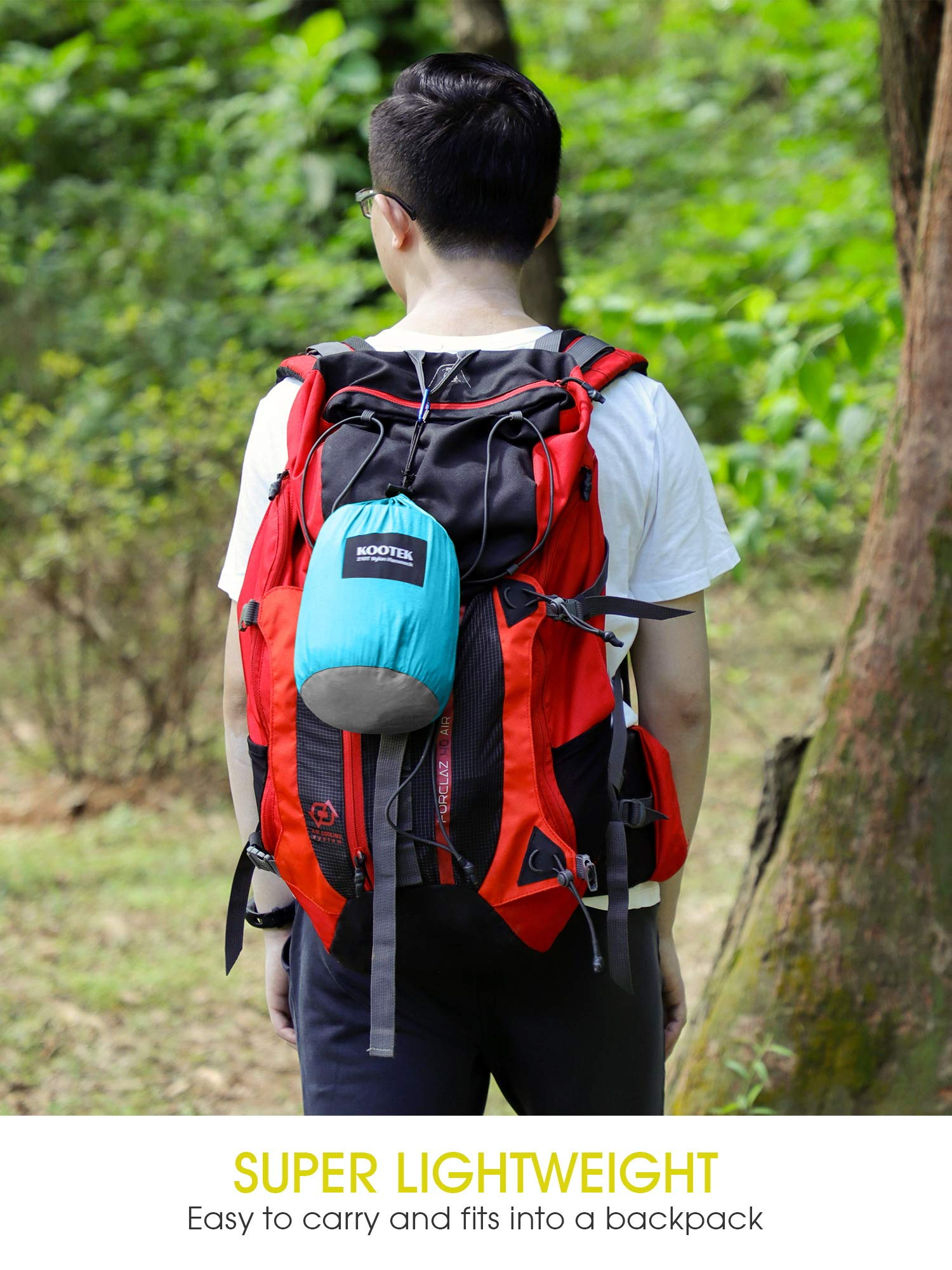 Siêu Nhẹ Cắm Trại Ngoài Trời Nylon Võng Ngủ Đầm Cây Giường Vườn Sân Sau Đồ Treo Đôi Võng Ghế Hangmat