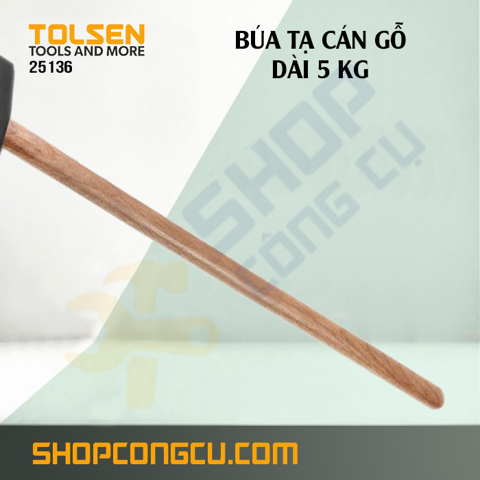 Búa tạ cán gỗ dài 5Kg Tolsen 25136