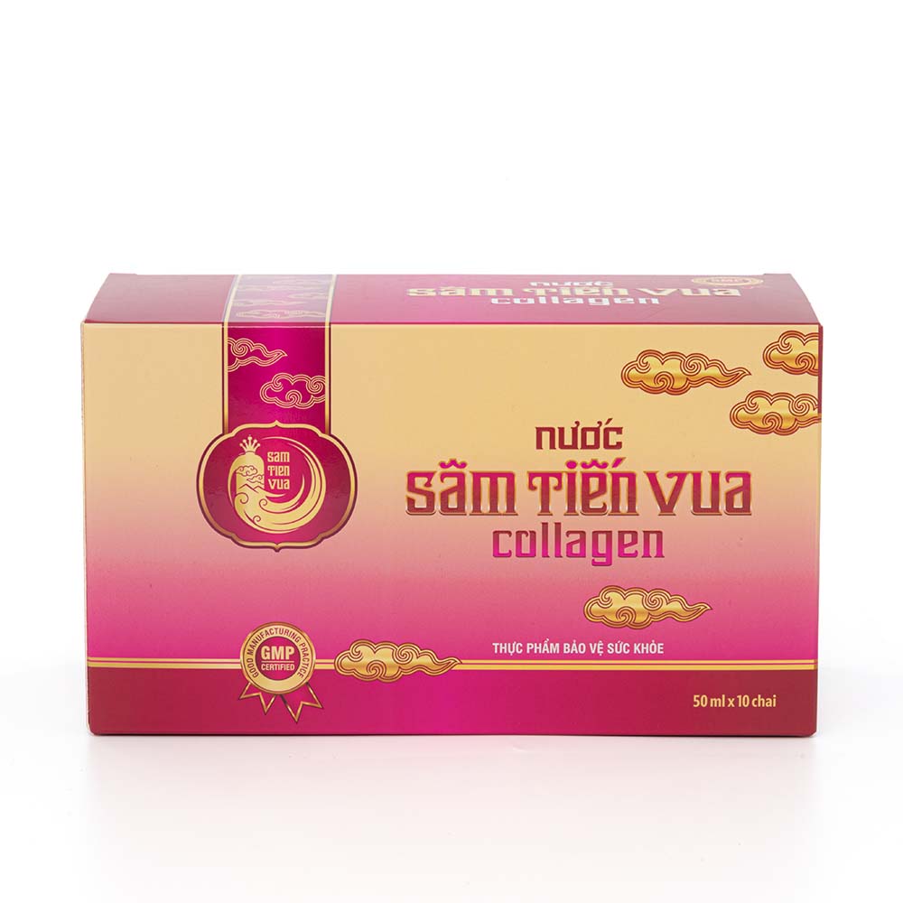 Nước Sâm Tiến Vua Collagen , Hộp 10 Chai , Bồi Bổ Sức Khỏe, Tươi Trẻ Làn Da