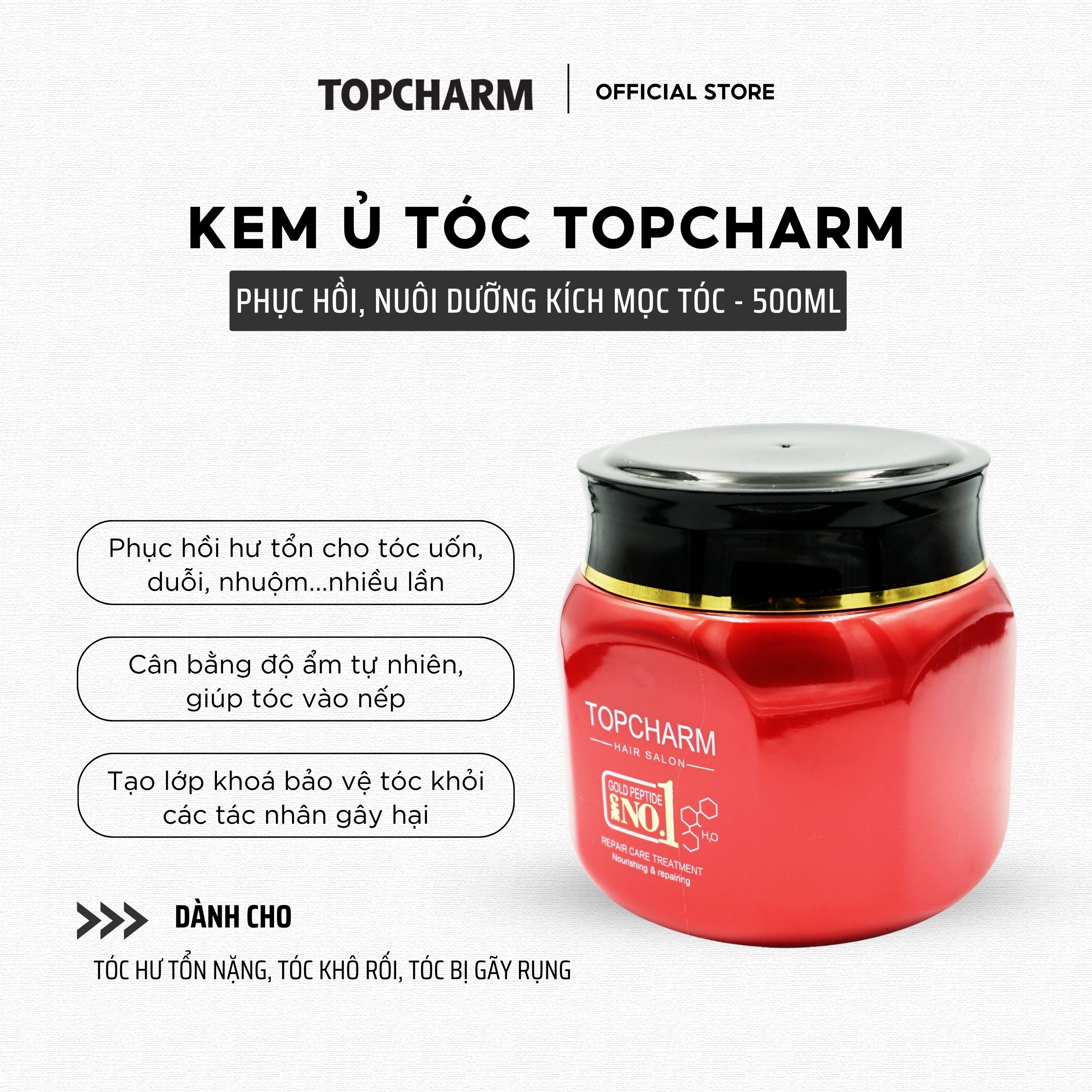 Kem Ủ Phục Hồi Tóc TOPCHARM Hương Nước Hoa Hủ 500g