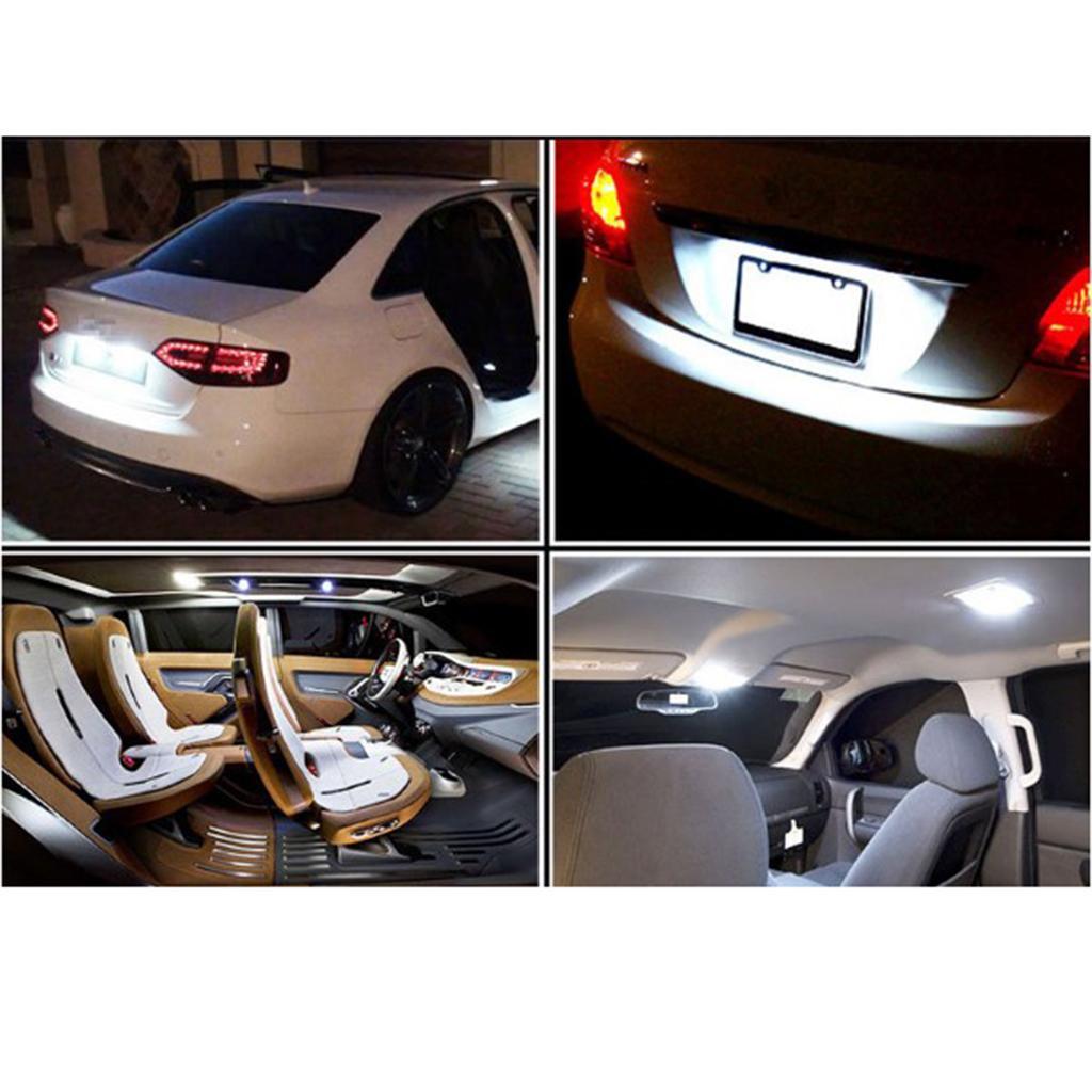 20x White BA9S 5050 5SMD Car Dash Dome Map Reading Rear Trunk LED Light Bulb Low Power Consumption