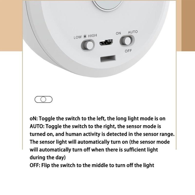 Đèn Led Tròn Cảm Biến Chuyển Động LUKEN Hình Mèo Kèm Sạc Usb Tiện Dụng