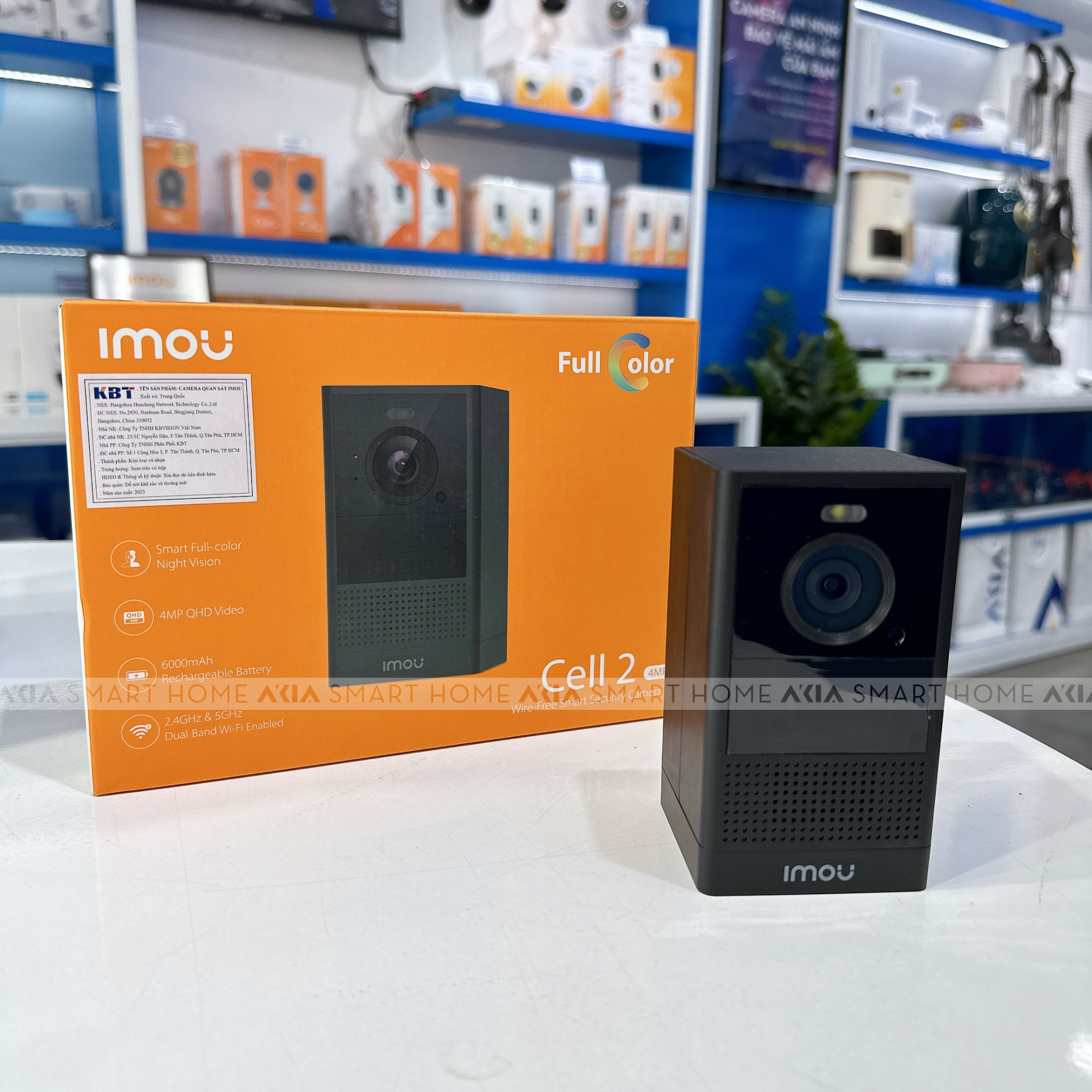 Camera wifi dùng pin Imou Cell 2 IPC-B46LP - Độ phân giải cao 4MP, có còi báo lớn, có màu ban đêm, đàm thoại 2 chiều - Hàng chính hãng