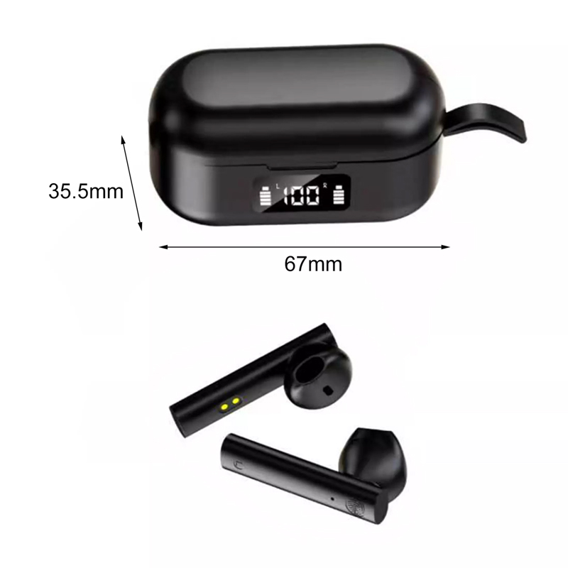 Tai Nghe Không Dây Nhét Tai, Tai Nghe Stereo Rảnh Tay ABS TWS Bluetooth 5.0 - Hàng Chính Hãng PKCB