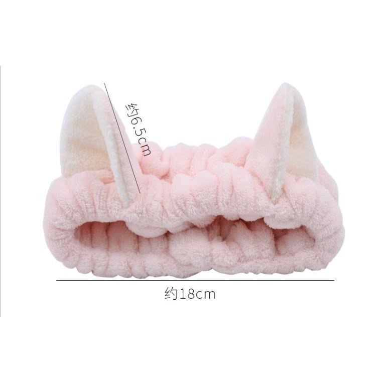 Băng đô rửa mặt, băng đô cài tóc tai mèo 3D cute vải nhung chất đẹp