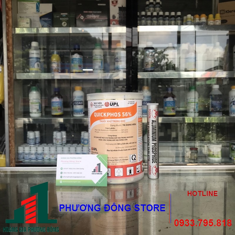 THUỐC XÔNG DIỆT CÔN TRÙNG NÔNG SẢN QUICKPHOS 56%_ 320 viên _ dạng Tuýp 20 viên