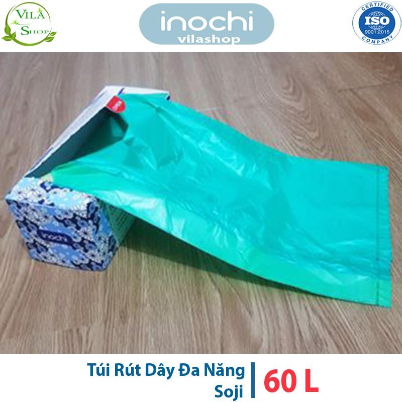 Túi Rút Dây Đa Năng, Túi Tự Hủy Cao Cấp Inochi, Kích Cỡ 60L Chất Liệu Nhựa Nguyên Sinh Không Mùi - Dai - Khó Rách.