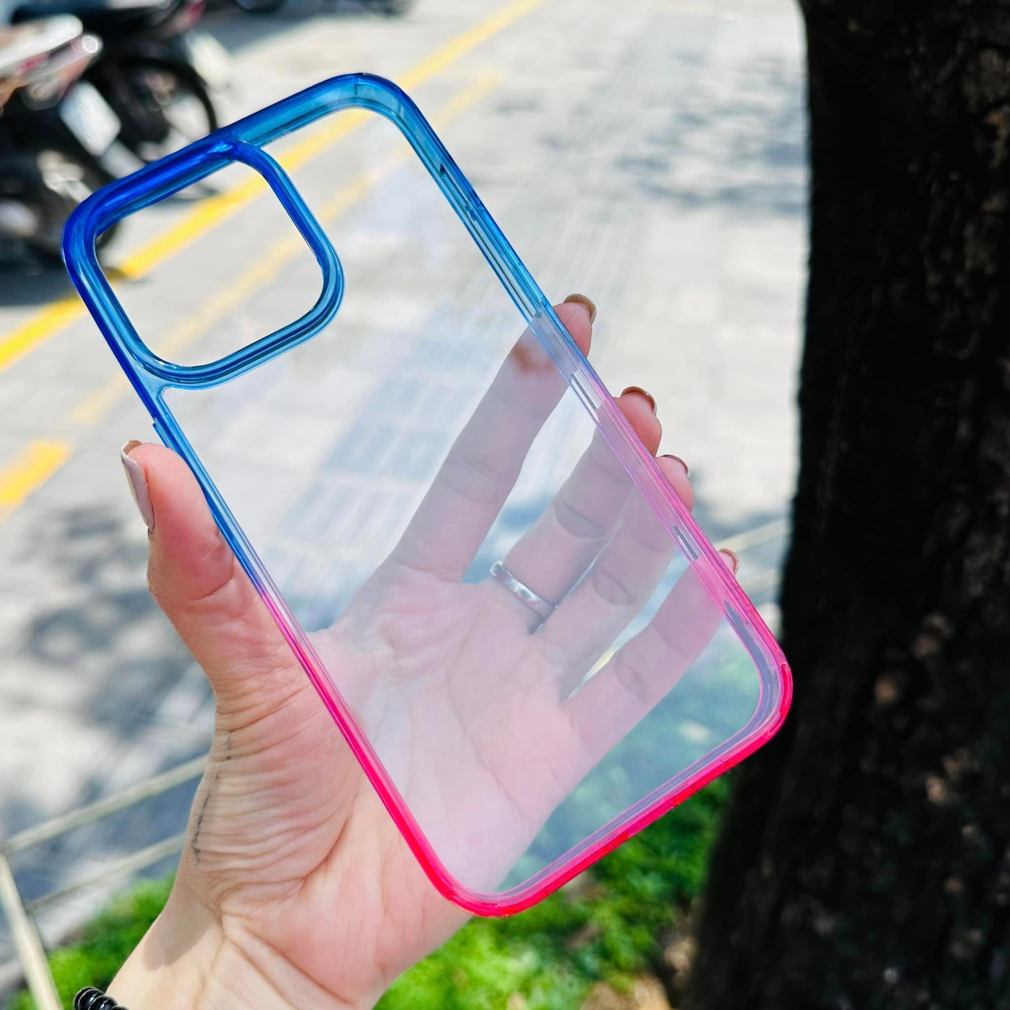 Ốp lưng chống sốc cho iPhone 13 / 13 Pro / 13 Pro Max / 14 / 14 Plus / 14 Pro / 14 Pro Max hiệu Likgus Gradient Clear - Thiết kế thời trang, chống chịu mọi va đập, gờ bảo vệ camera - Hàng nhập khẩu