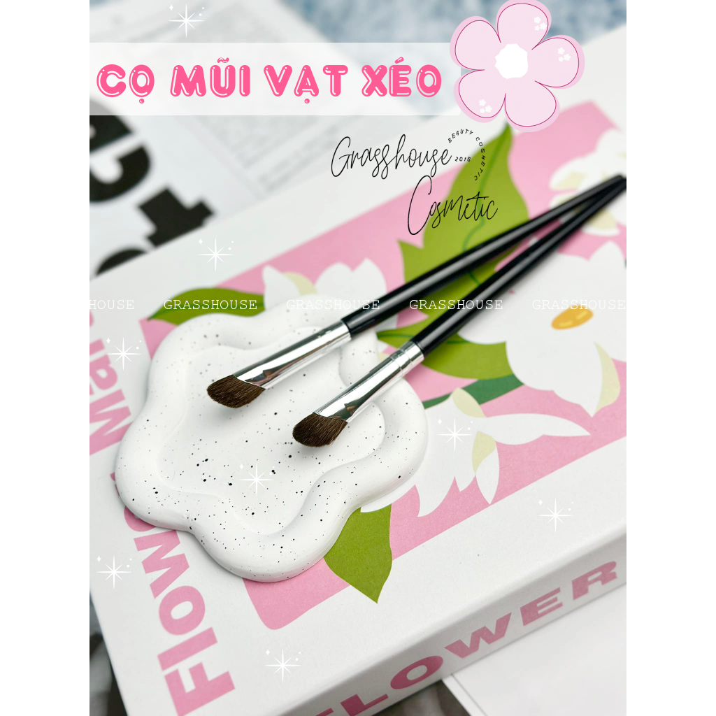 Cọ vạt xéo tạo khối đánh khối mũi và góc cạnh chuyên nghiệp, cọ tạo khối làm đẹp tiện lợi