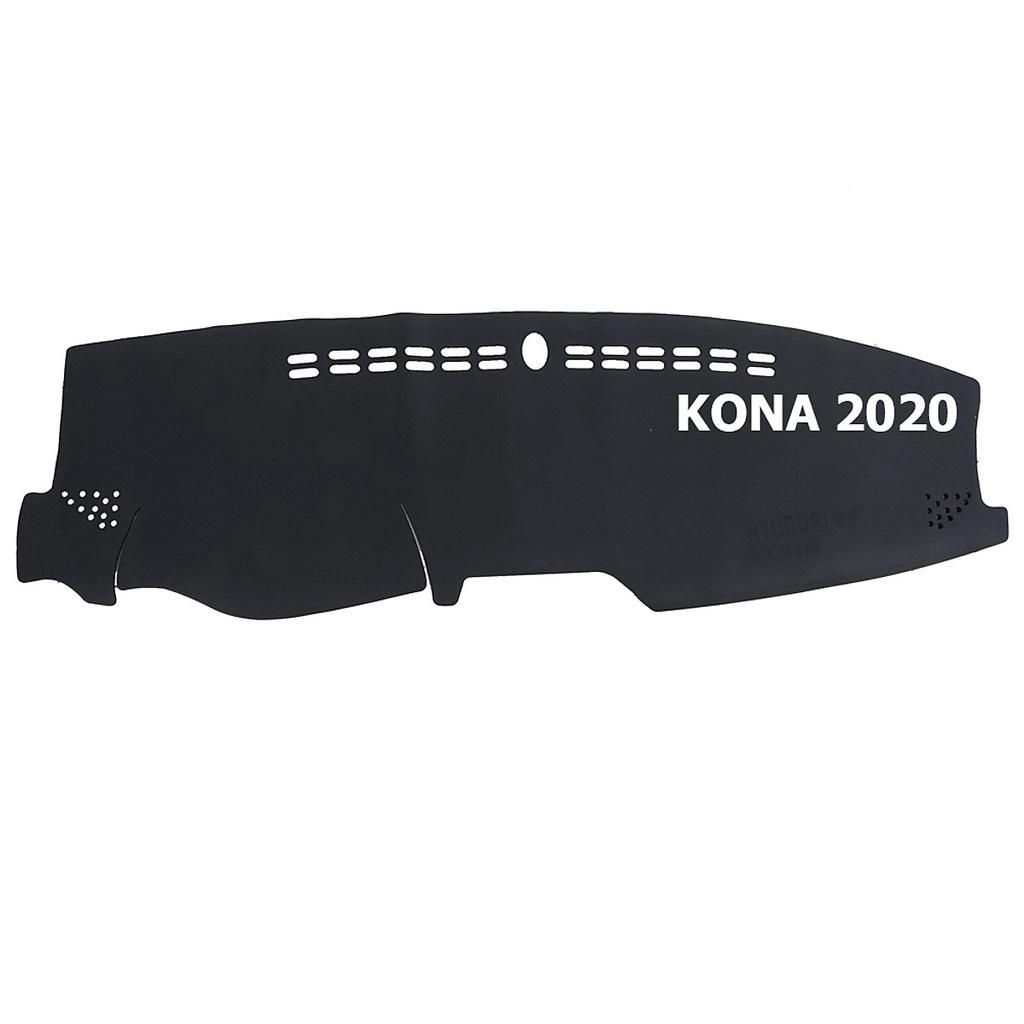 Thảm da Taplo vân Carbon Cao cấp dành cho xe Hyundai Kona 2020 có khắc chữ Hyundai Kona và cắt bằng máy lazer