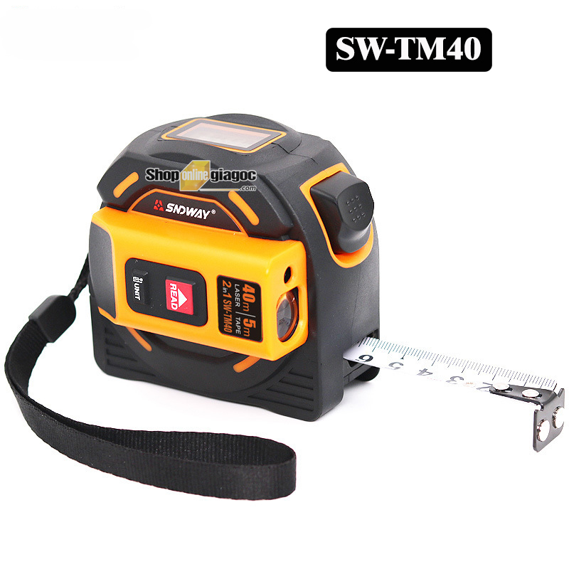 Máy Đo Khoảng Cách Laser 2 Trong 1 Kiêm Thước Dây SNDWAY SW-TM40/SW-TM60