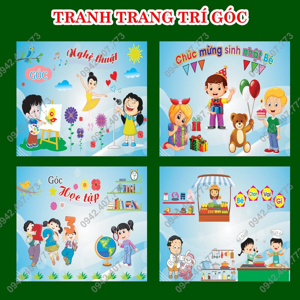 Tranh các góc in decal cán hoặc in bạt kt 120x80