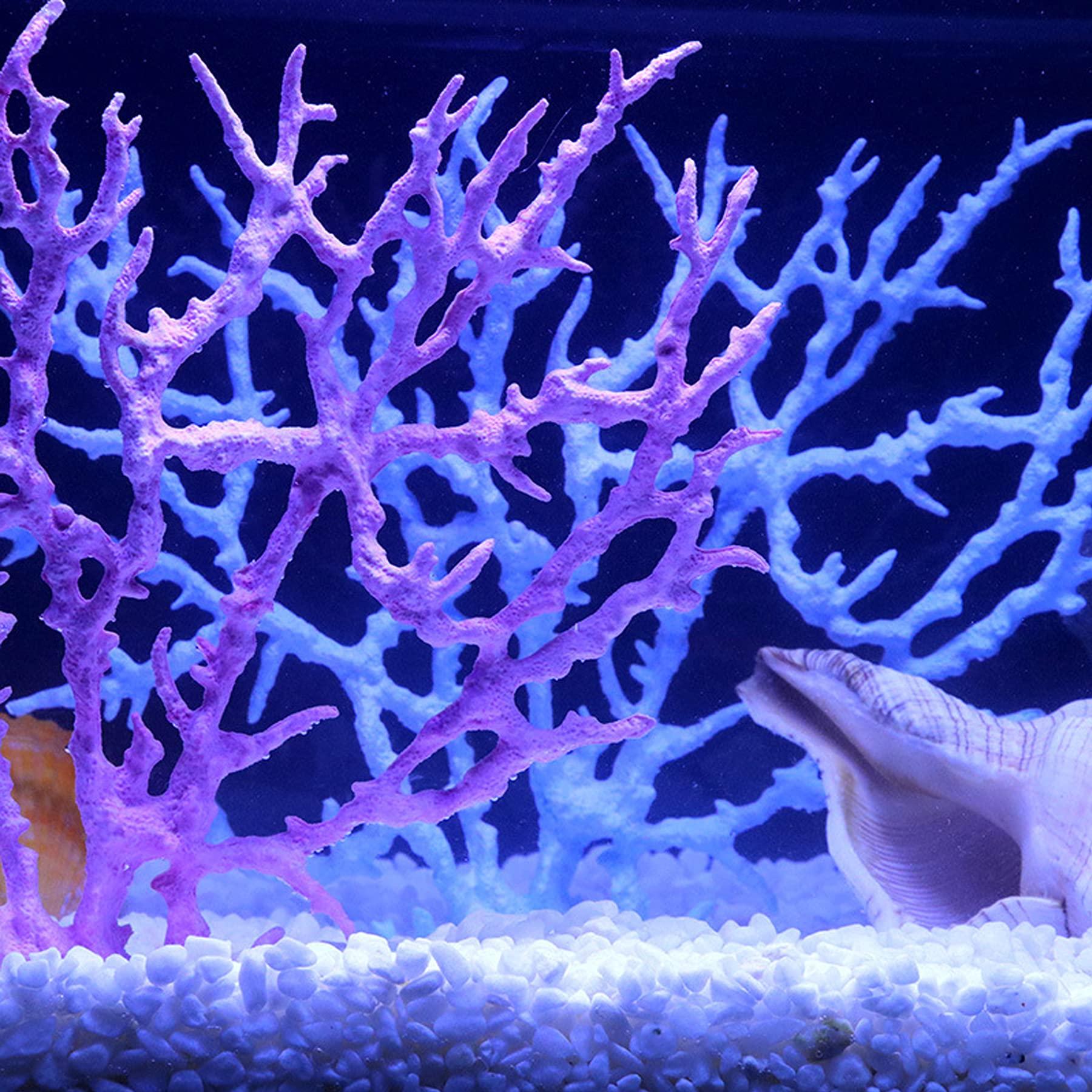 Thủy cung Corail trang trí nhựa 2 miếng trang trí san hô cho thủy cung nhân tạo Corail Trồng trang trí trang trí trang trí Thủy cung cho bể cá trang trí bể cá trang trí cá