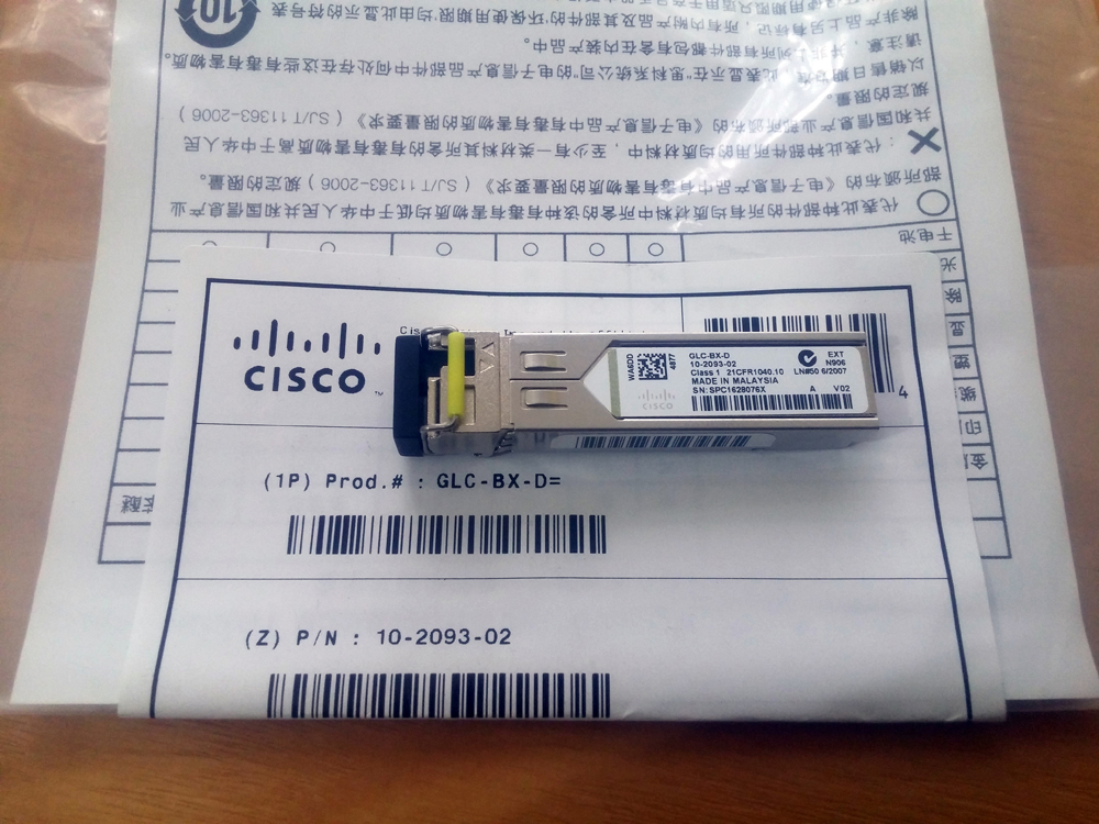 Module quang Cisco GLC-BX-D Hàng nhập khẩu 1000BASE-BX, 1490TX 1310RX, Single LC 10KM