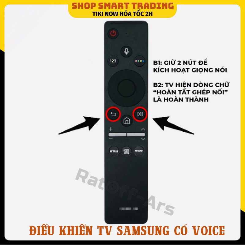 Điều kiển thông minh có giọng nói dành cho SAMSUNG Smart TV 4K, QLED- VOICE - Hàng nhập khẩu