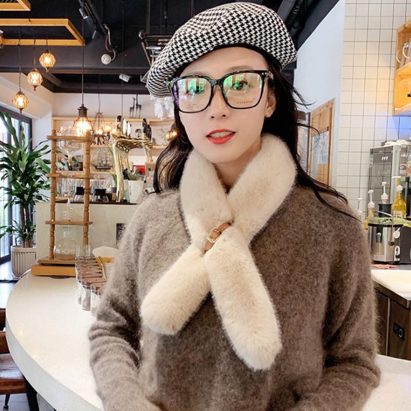 T2 Khăn quàng cổ lông thò kèm dây gài PVN11347