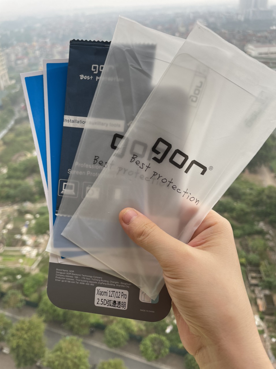 Bộ 2 Kính cường lực GOR cho Xiaomi 12T, 12T Pro trong suốt 2.5D Hàng nhập khẩu