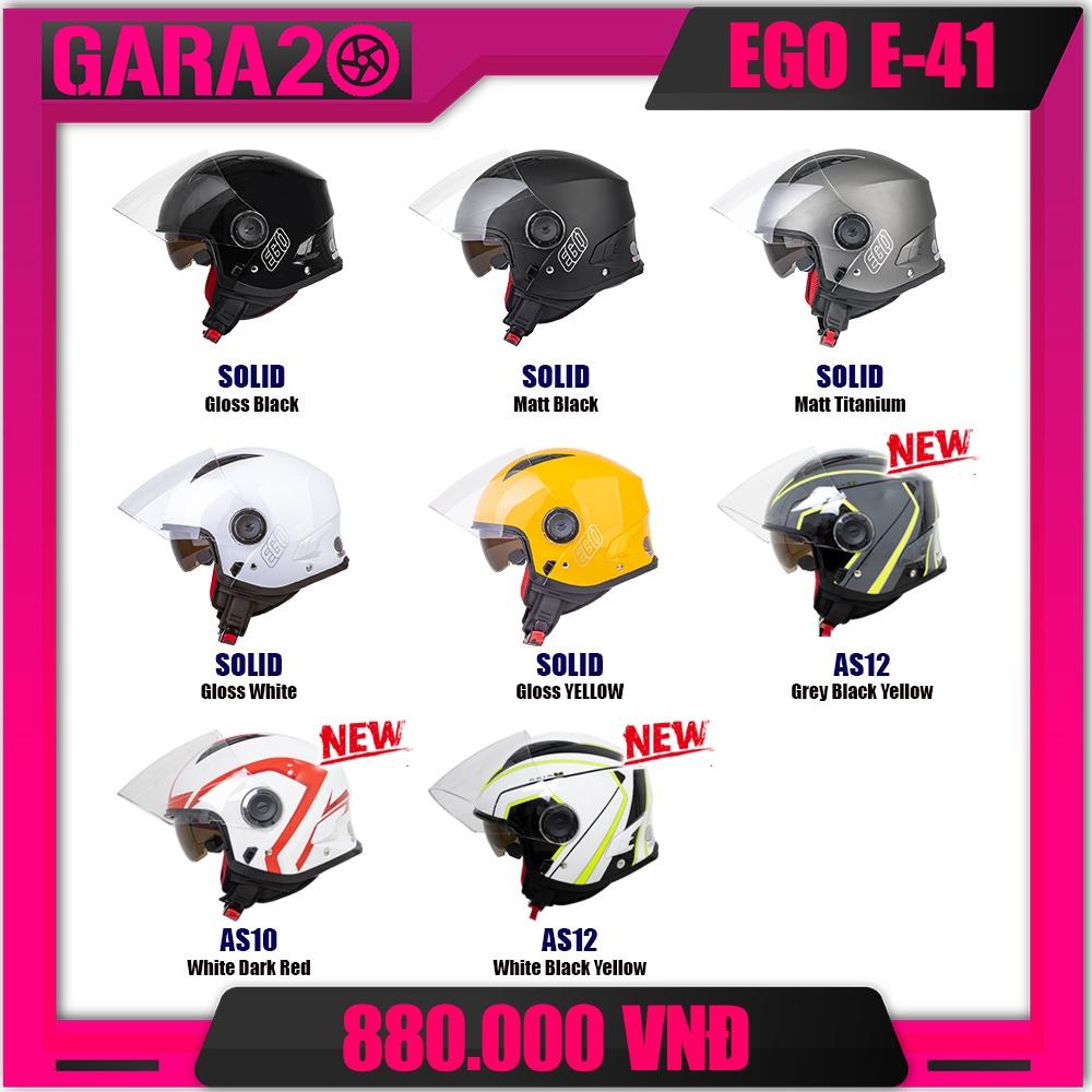 MŨ BẢO HIỂM 2 KÍNH 3/4 EGO E-41- GARA20