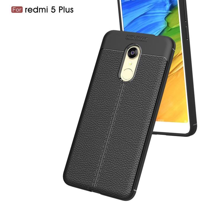 Ốp lưng Xiaomi Redmi 5 Plus silicon giả da Auto Focus