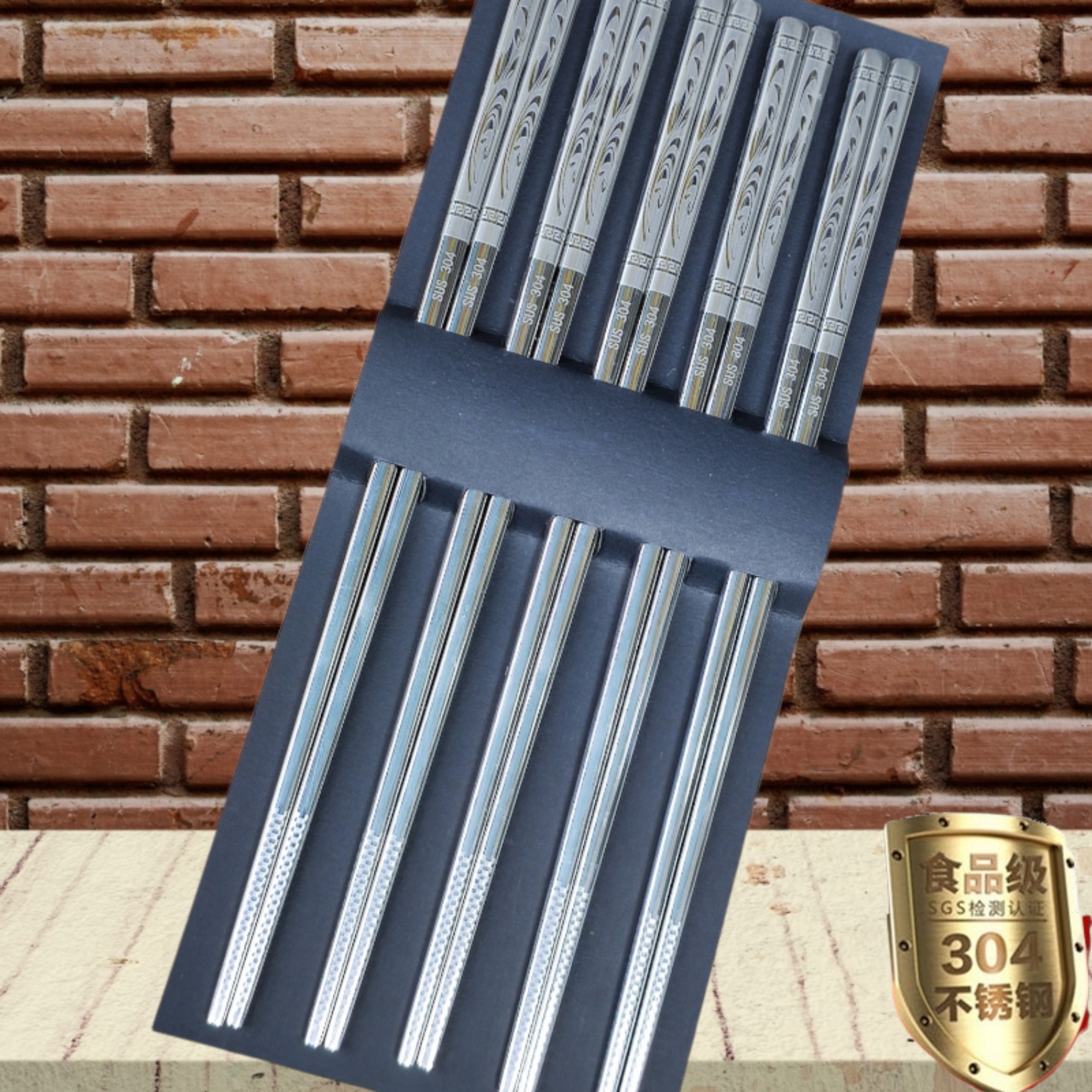 HỘP 10 ĐÔI ĐŨA INOX 304 - CAO CẤP - SANG TRỌNG - NGUYÊN KHỐI INOX 304