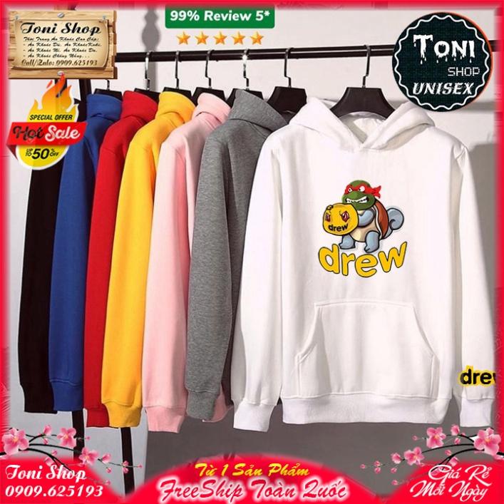 ÁO HOODIE DREW Ninja Rùa - In Pet Siêu Bền Siêu Đẹp