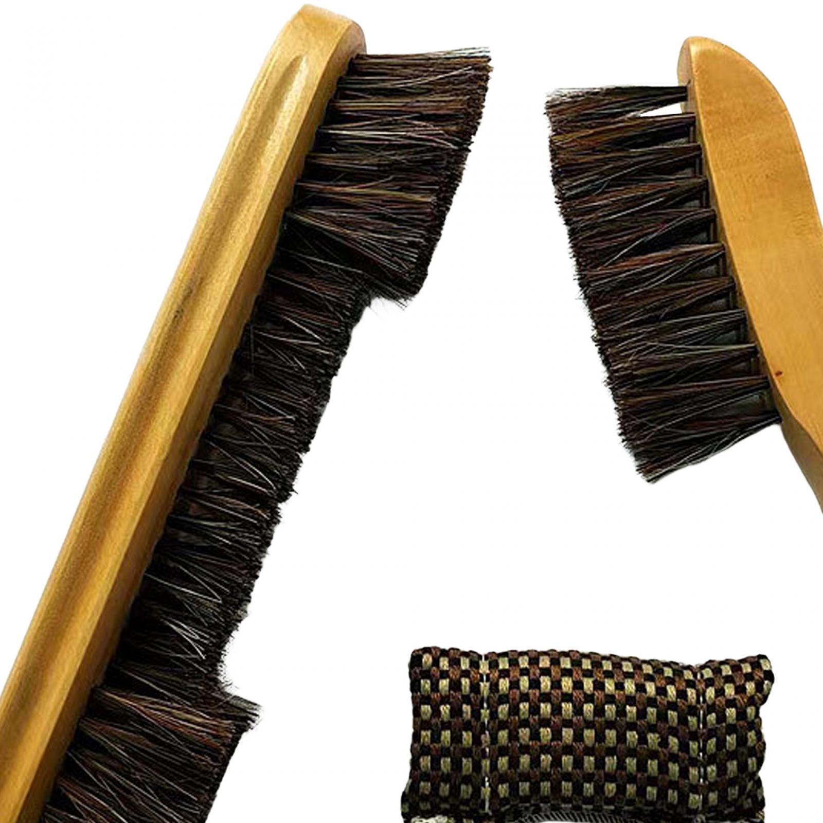 Billiards Table Cleaning Tool, Horse Hair Brush, Cleaning Tool Club Wipe, Wooden Handle Billiards Pool Table  Brush Set, Billiards Brush