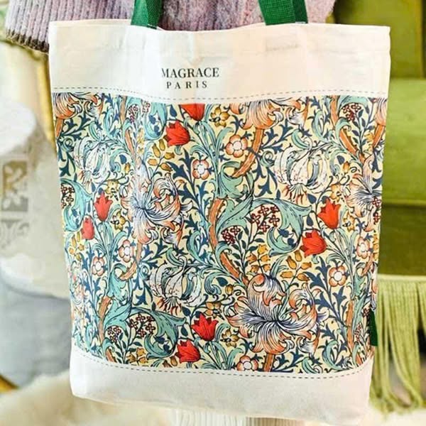 TÚI TOTE VẢI HỌA TIẾT HOA VĂN - PHONG CÁCH PARIS THANH LỊCH TỪ MAGRACE Hàng chính hãng