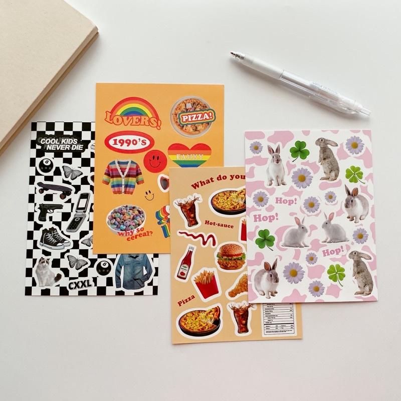 Tấm sticker INS style retro cổ điển