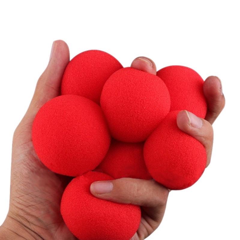 Combo 4 Quả Bóng Ảo Thuật Mút Xốp Đỏ,Sponge Ball, Ảo Thuật Đường Phố, Đồ Chơi Sáng Tạo, Vui Nhộn, Thông Minh Dành Cho Bé