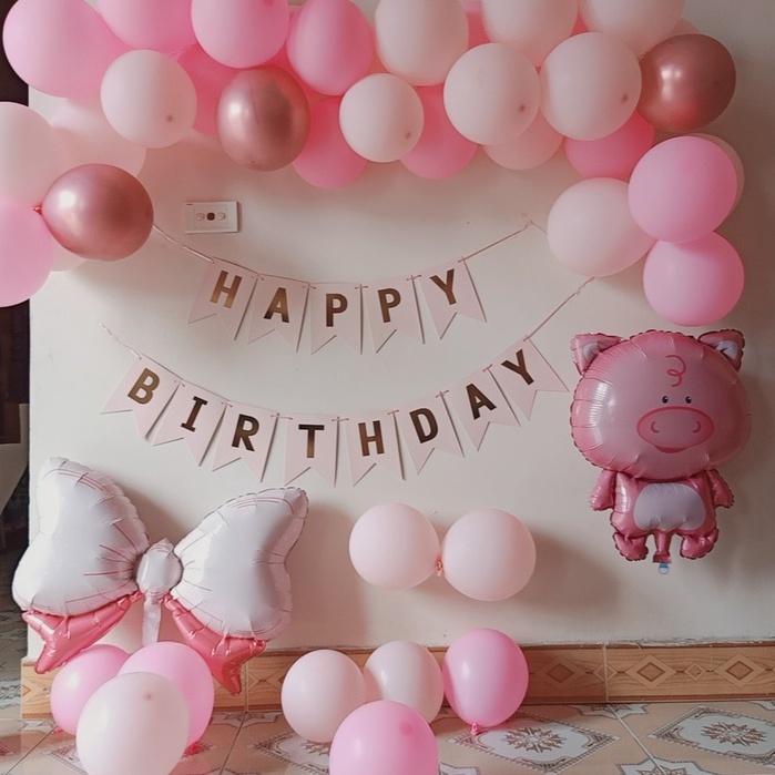 Dãy chữ Happy Birthday bằng giấy cứng trang trí
