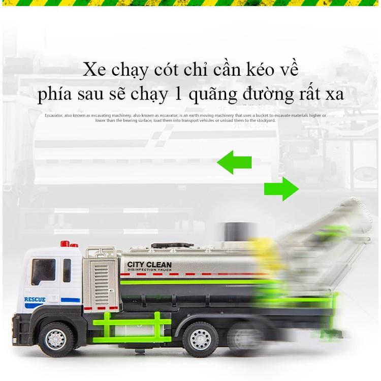 Đồ chơi xe ô tô phòng chống dịch bệnh, khử khuẩn bảo vệ môi trường phun được nước có nhạc và đèn