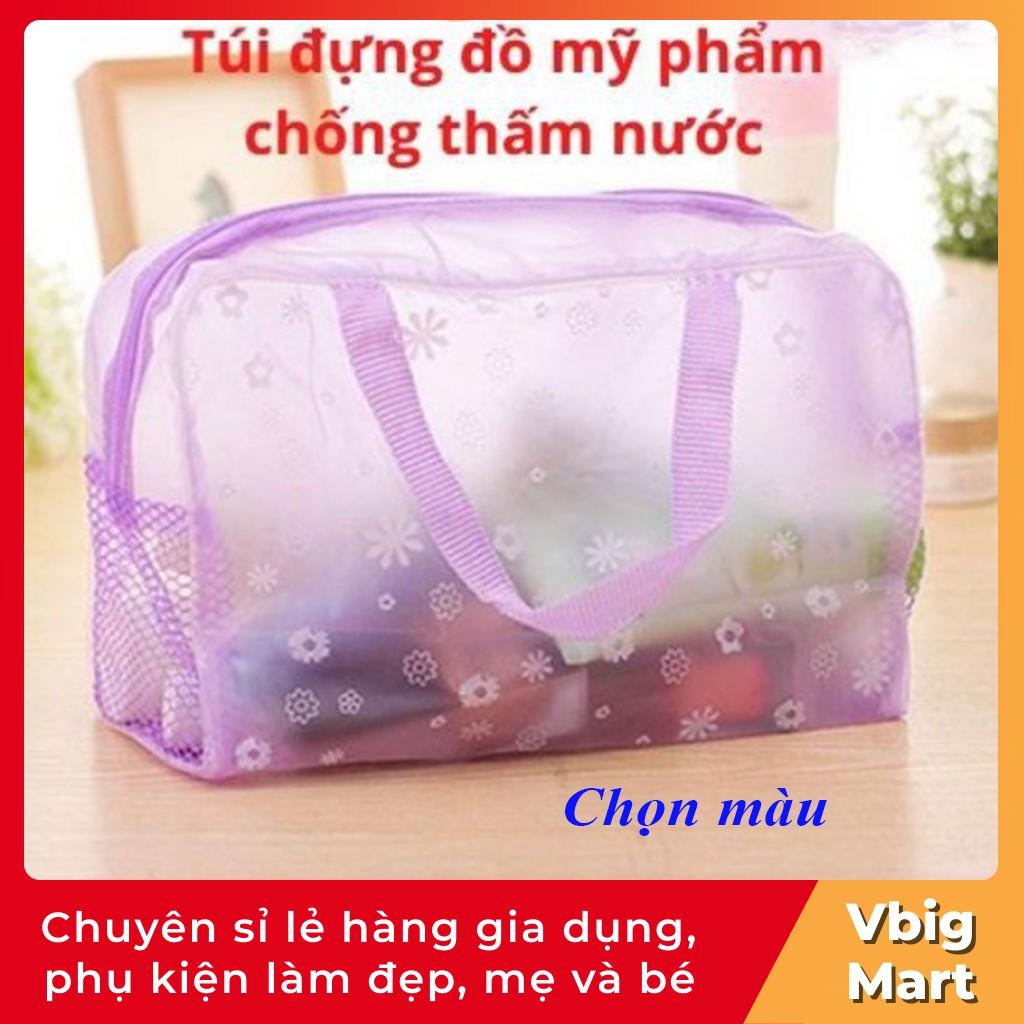 Túi đựng đồ mỹ phẩm chống thấm nước trong suốt Vbig Mart