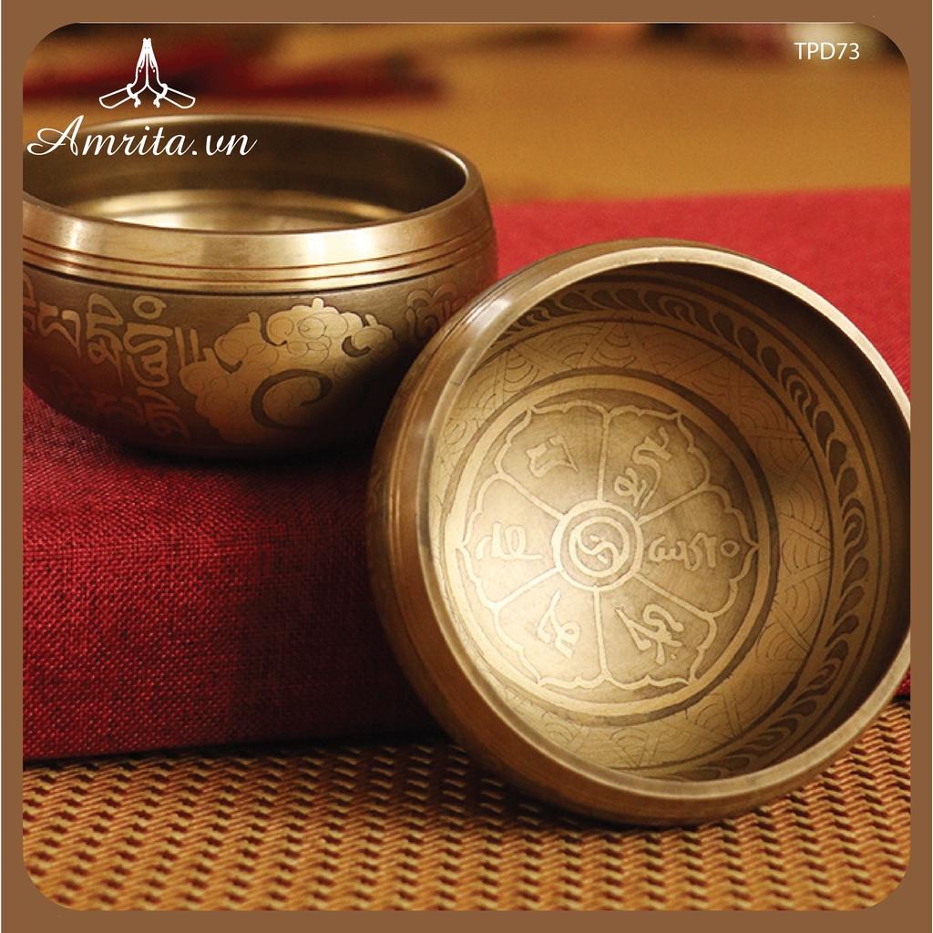 Chuông xoay Nepal - Chuông xoay tây tạng Chuông bát xoay Nepal Tây Tạng đường kính 9.5-14.5cm kèm dùi mộc - Singing Bowl