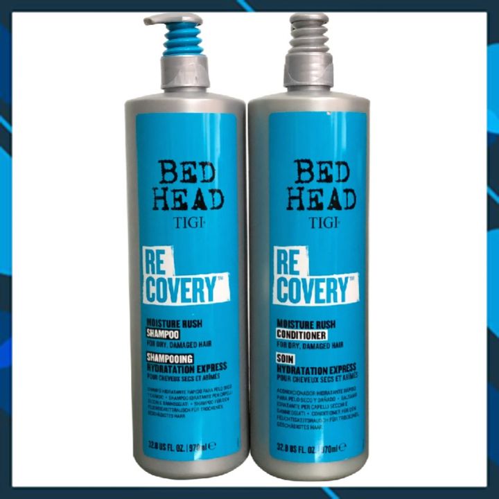 BỘ DẦU GỘI XẢ TIGI BEDHEAD MOISTURE RUSH RECOVERY XANH SỐ 2 CHO TÓC KHÔ HƯ TỔN VỪA 970ML*2